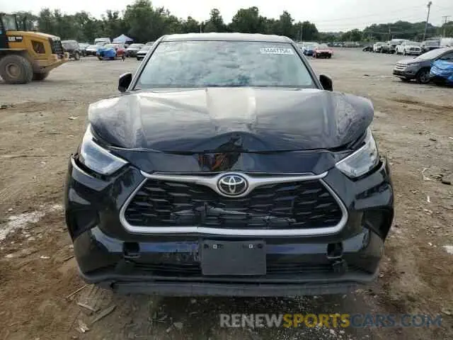 5 fotografías del automóvil dañado 5TDKDRAH9PS523109 TOYOTA HIGHLANDER 2023