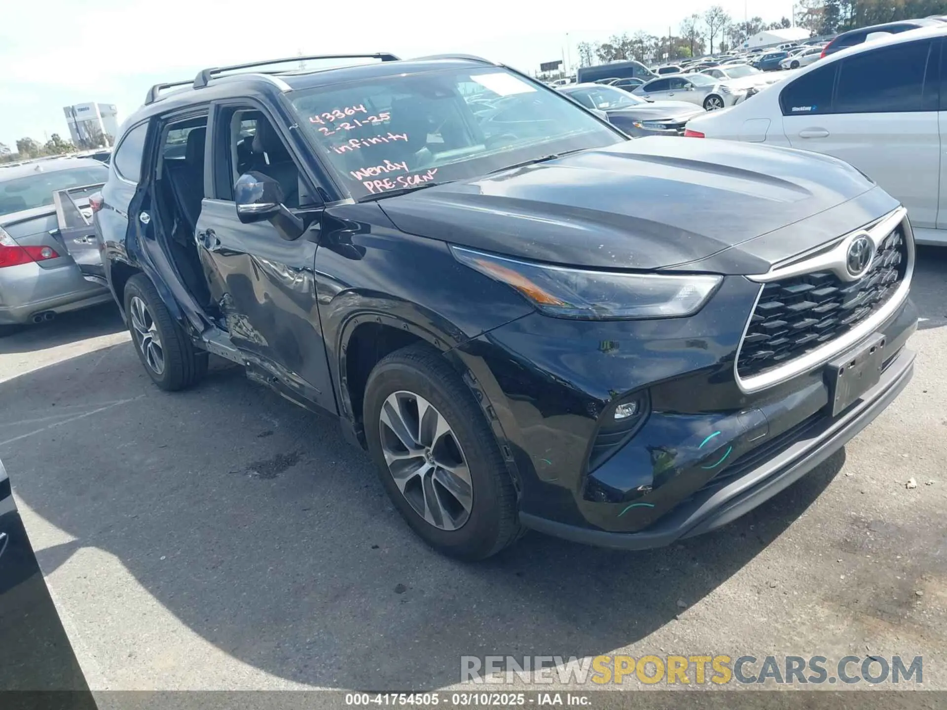 1 fotografías del automóvil dañado 5TDKDRAHXPS004411 TOYOTA HIGHLANDER 2023