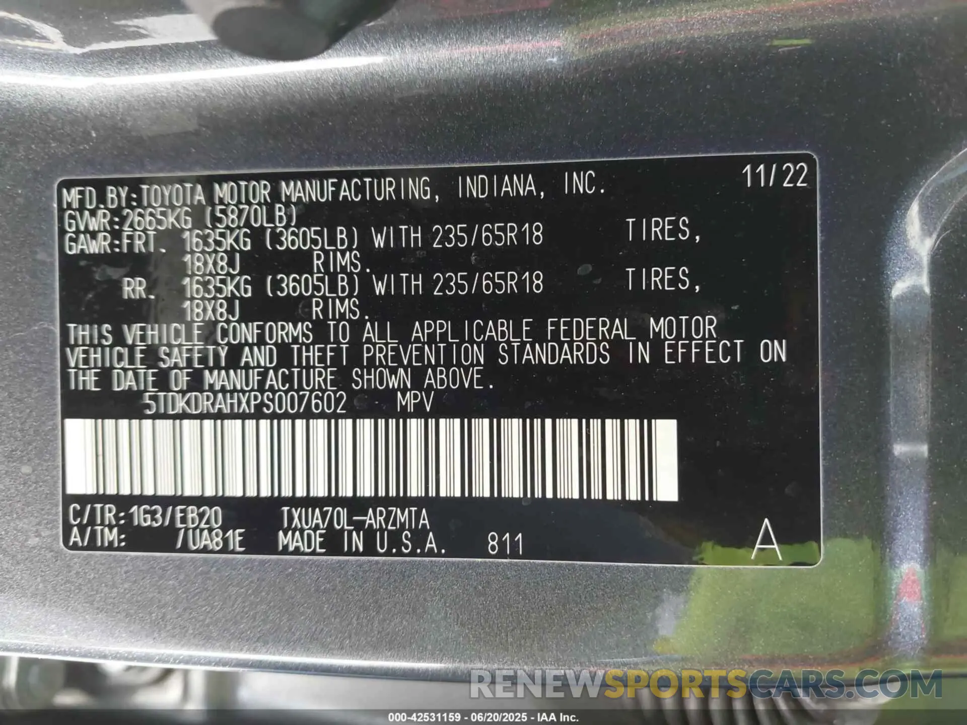 9 fotografías del automóvil dañado 5TDKDRAHXPS007602 TOYOTA HIGHLANDER 2023