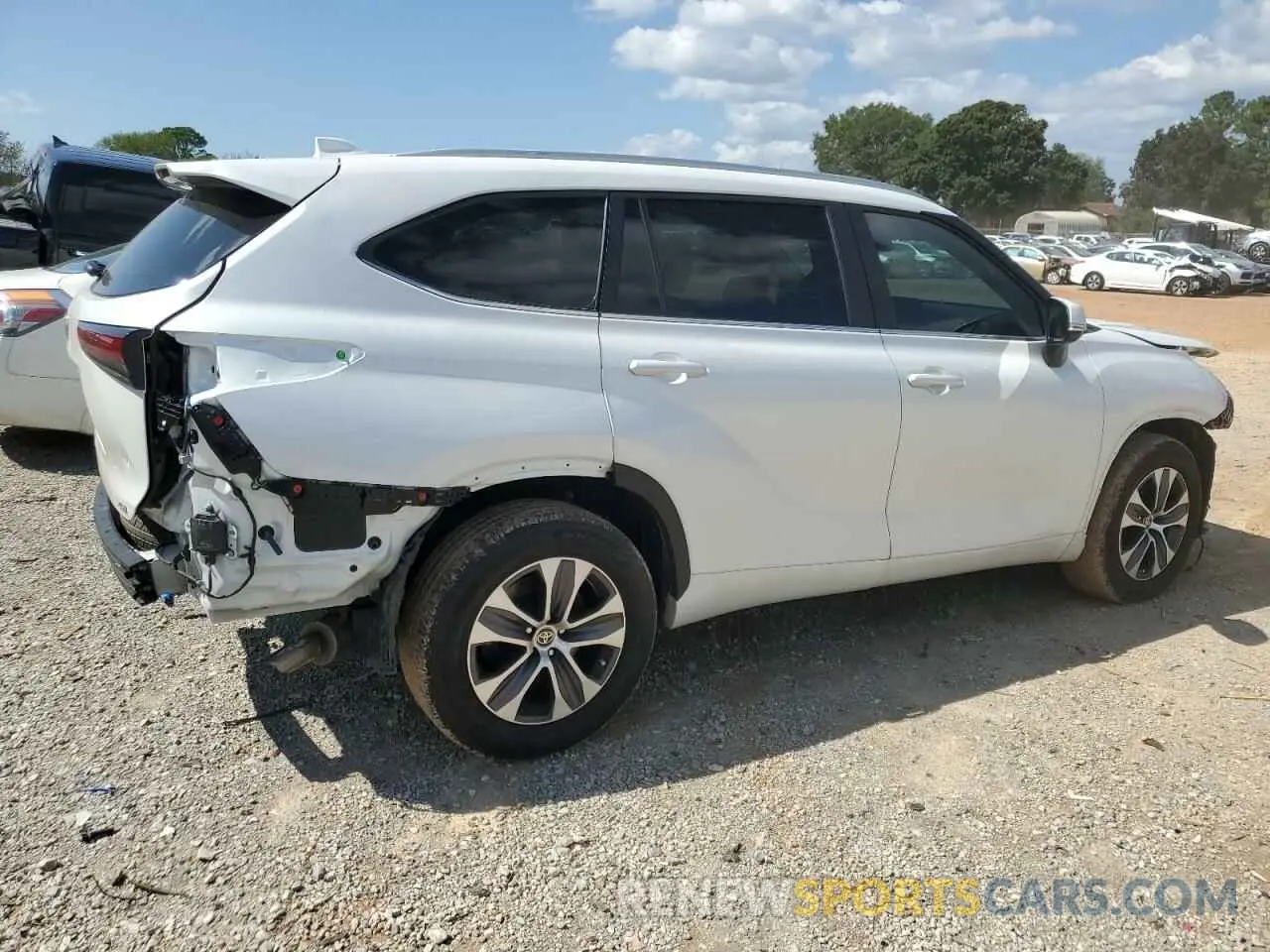 3 fotografías del automóvil dañado 5TDKDRAHXPS012265 TOYOTA HIGHLANDER 2023