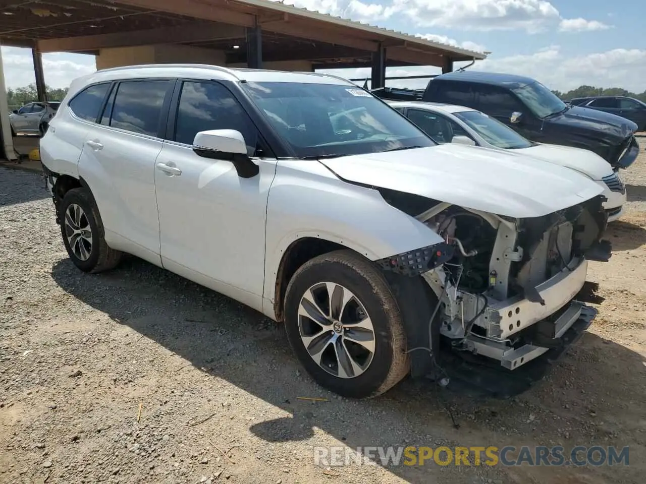 4 fotografías del automóvil dañado 5TDKDRAHXPS012265 TOYOTA HIGHLANDER 2023