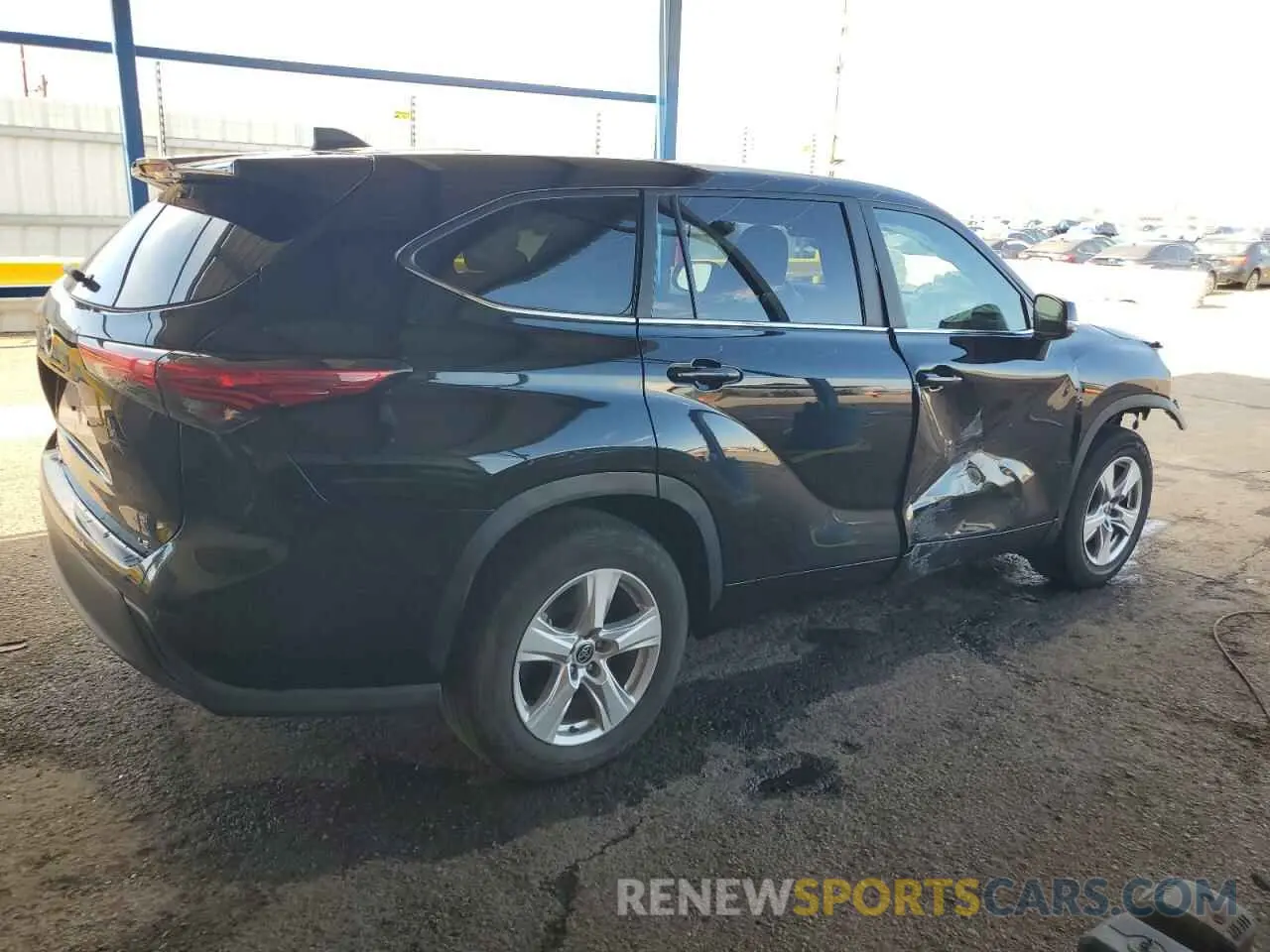 3 fotografías del automóvil dañado 5TDKDRAHXPS039806 TOYOTA HIGHLANDER 2023