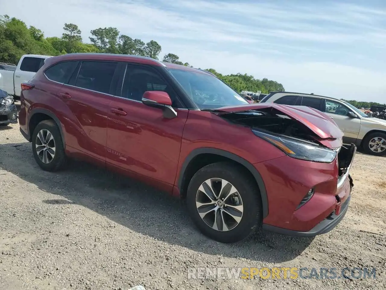 4 fotografías del automóvil dañado 5TDKDRAHXPS043533 TOYOTA HIGHLANDER 2023