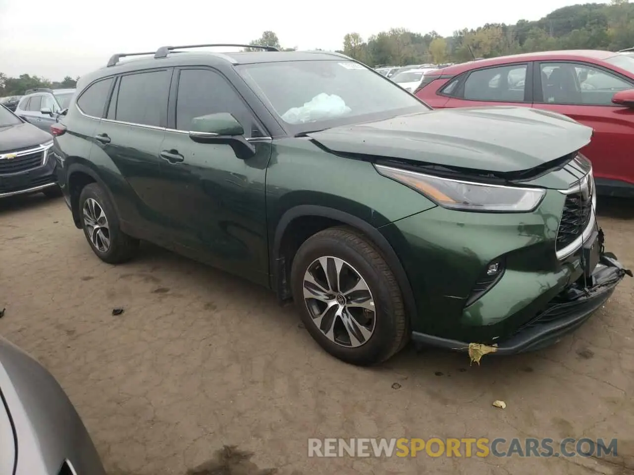 4 fotografías del automóvil dañado 5TDKDRBH0PS504432 TOYOTA HIGHLANDER 2023