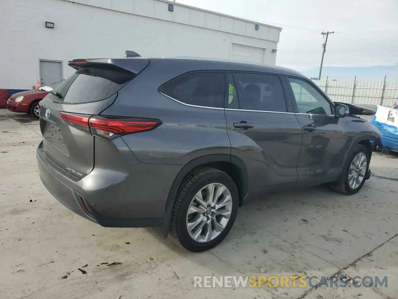 3 fotografías del automóvil dañado 5TDKDRBH0PS520646 TOYOTA HIGHLANDER 2023