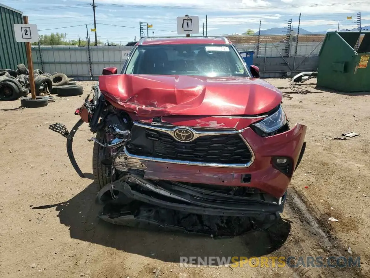 5 fotografías del automóvil dañado 5TDKDRBH1PS041734 TOYOTA HIGHLANDER 2023