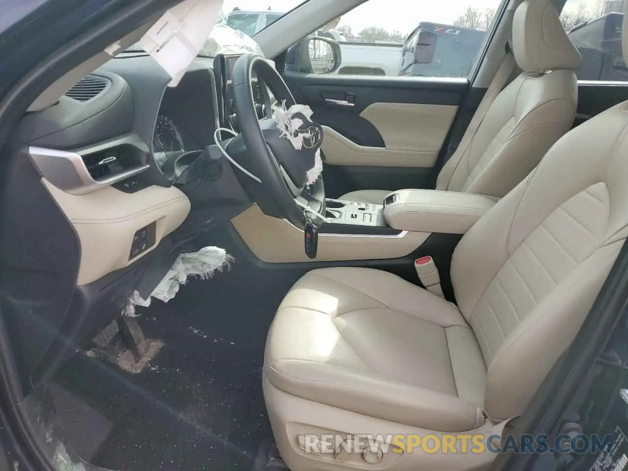 7 fotografías del automóvil dañado 5TDKDRBH2PS000304 TOYOTA HIGHLANDER 2023