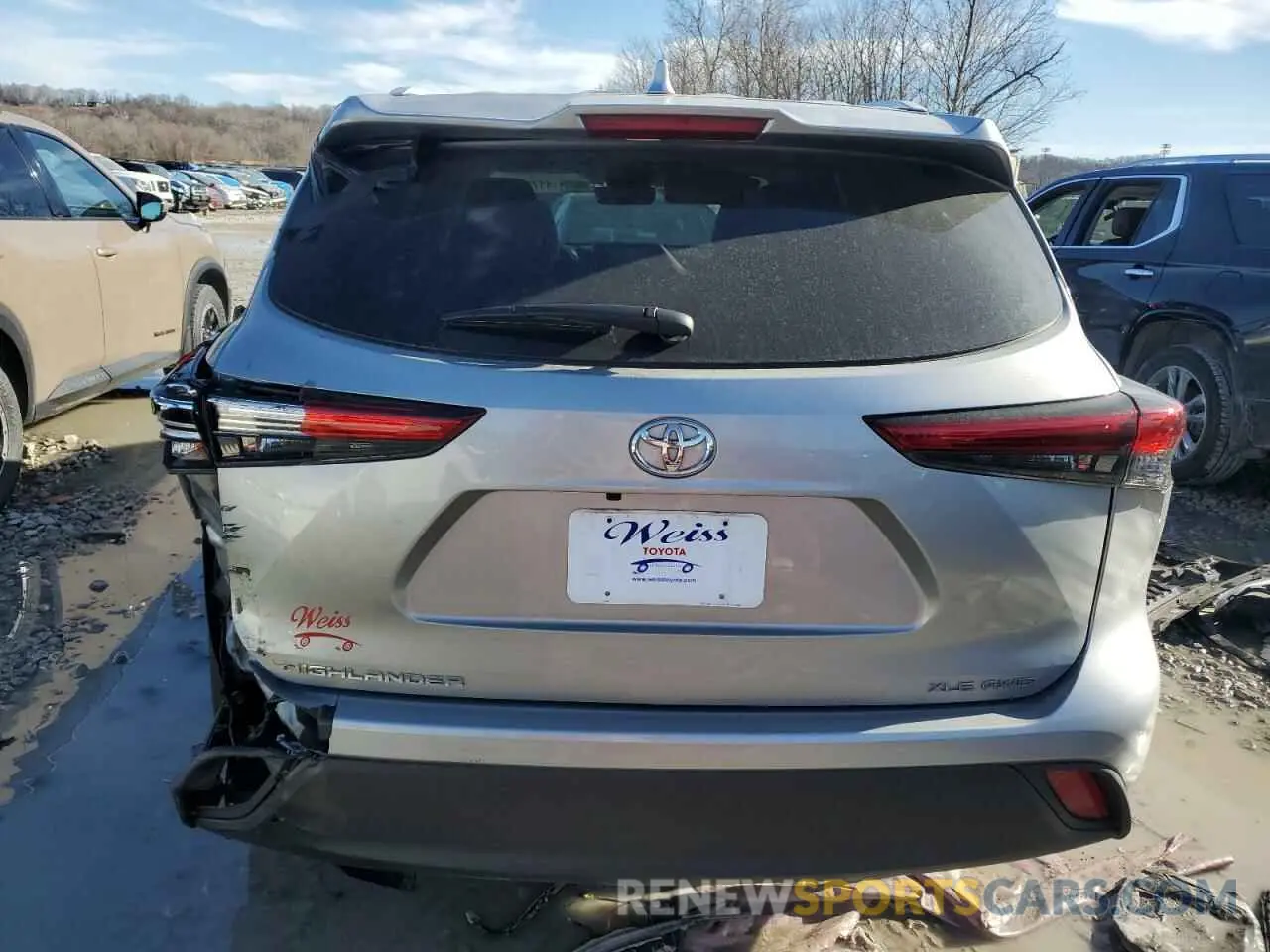 6 fotografías del automóvil dañado 5TDKDRBH3PS041041 TOYOTA HIGHLANDER 2023