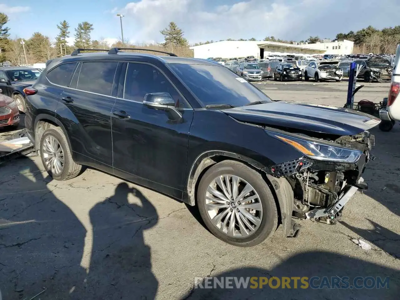 4 fotografías del automóvil dañado 5TDKDRBH3PS510063 TOYOTA HIGHLANDER 2023