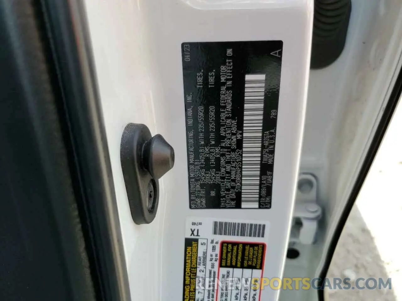 13 fotografías del automóvil dañado 5TDKDRBH4PS510752 TOYOTA HIGHLANDER 2023