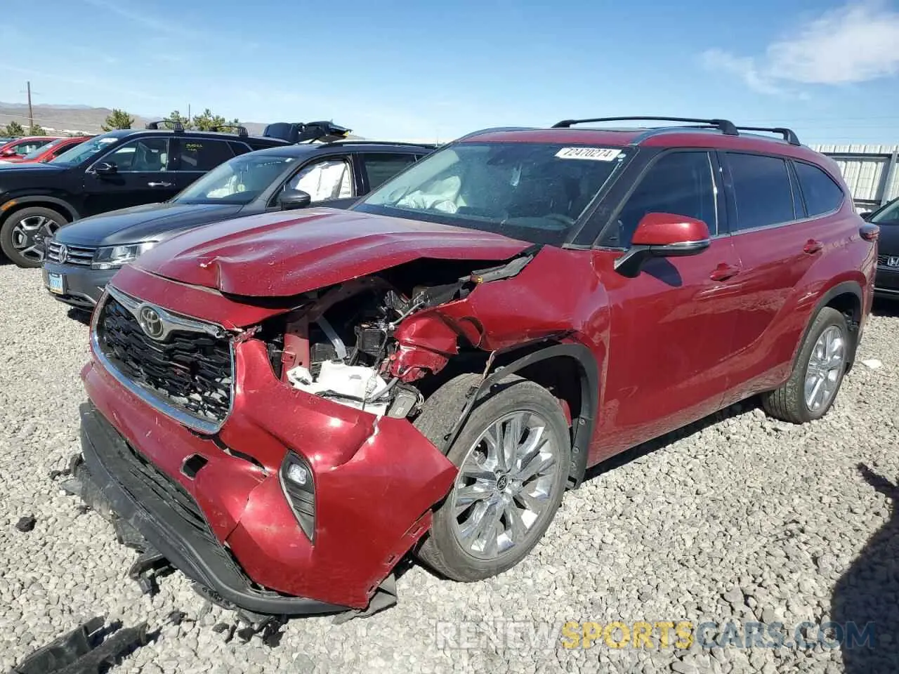 1 fotografías del automóvil dañado 5TDKDRBH5PS009532 TOYOTA HIGHLANDER 2023