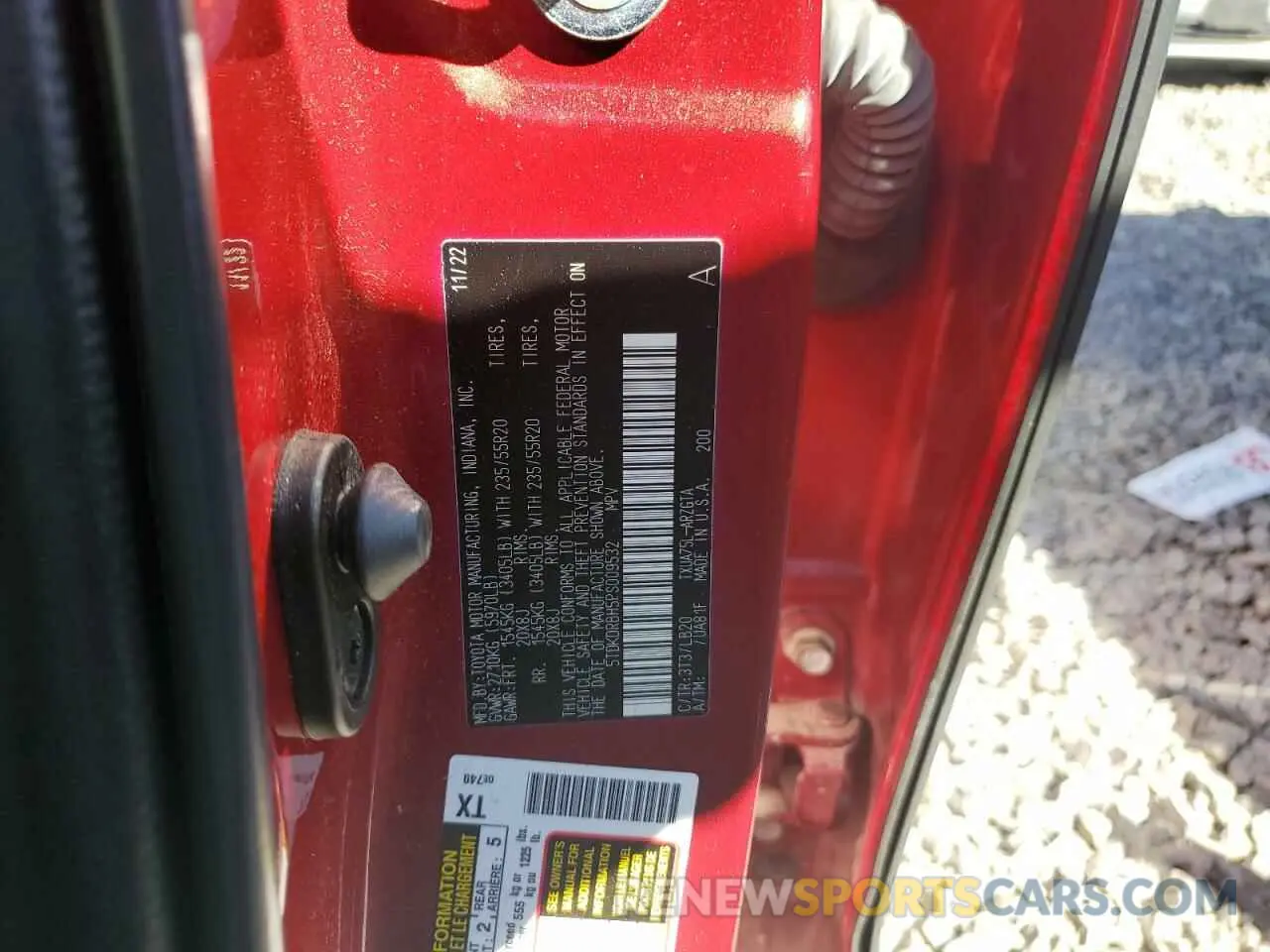12 fotografías del automóvil dañado 5TDKDRBH5PS009532 TOYOTA HIGHLANDER 2023