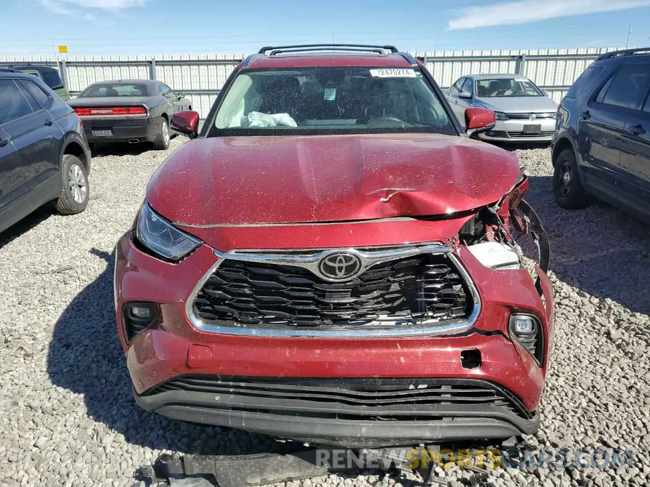 5 fotografías del automóvil dañado 5TDKDRBH5PS009532 TOYOTA HIGHLANDER 2023