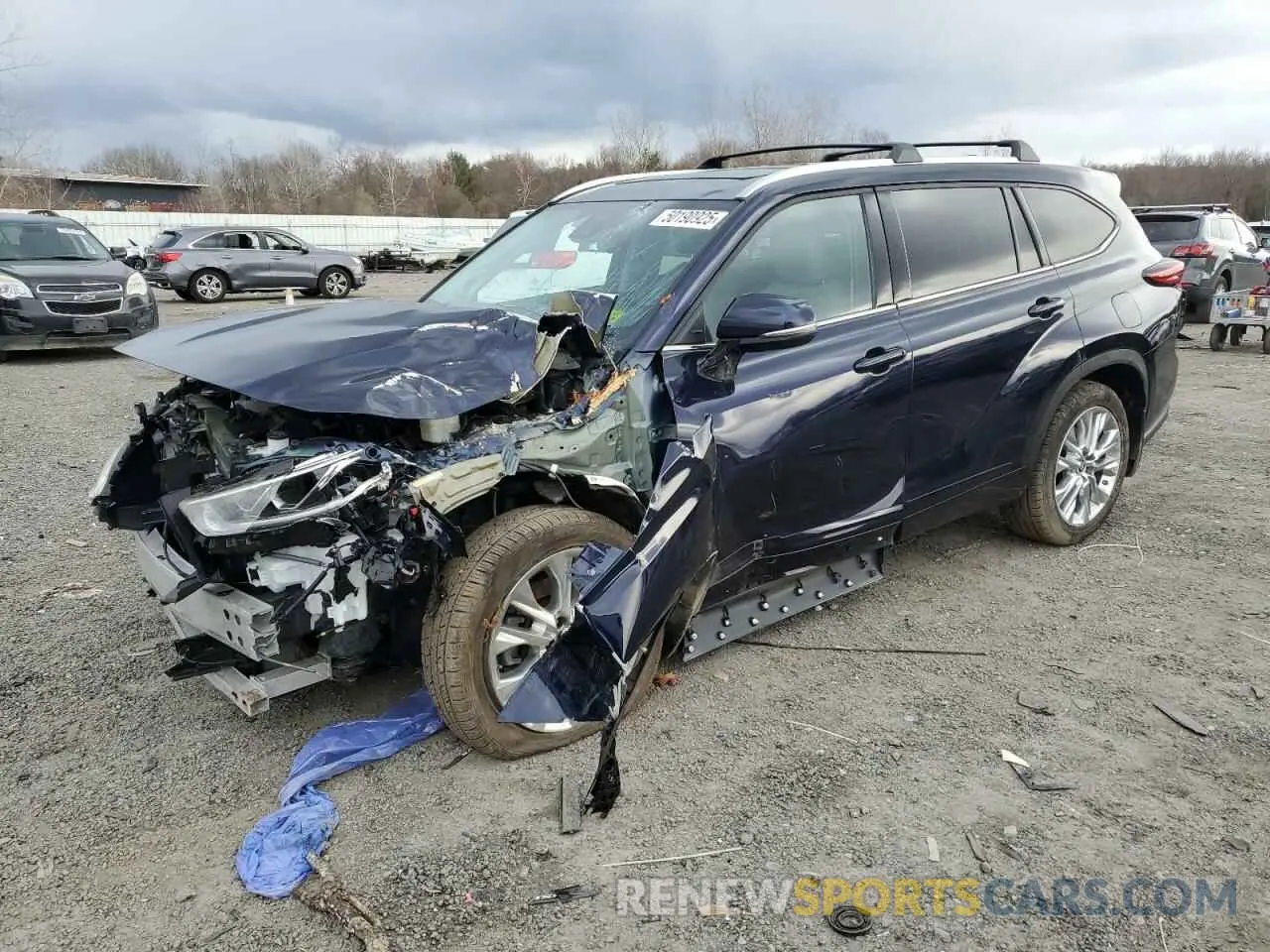1 fotografías del automóvil dañado 5TDKDRBH5PS035287 TOYOTA HIGHLANDER 2023