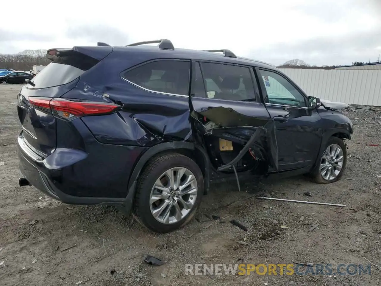 3 fotografías del automóvil dañado 5TDKDRBH5PS035287 TOYOTA HIGHLANDER 2023