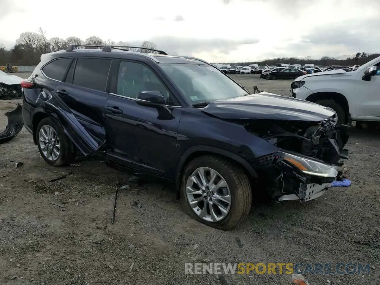 4 fotografías del automóvil dañado 5TDKDRBH5PS035287 TOYOTA HIGHLANDER 2023