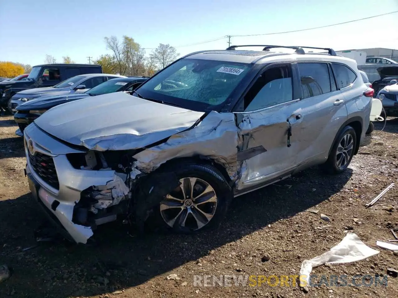 1 fotografías del automóvil dañado 5TDKDRBH5PS046760 TOYOTA HIGHLANDER 2023