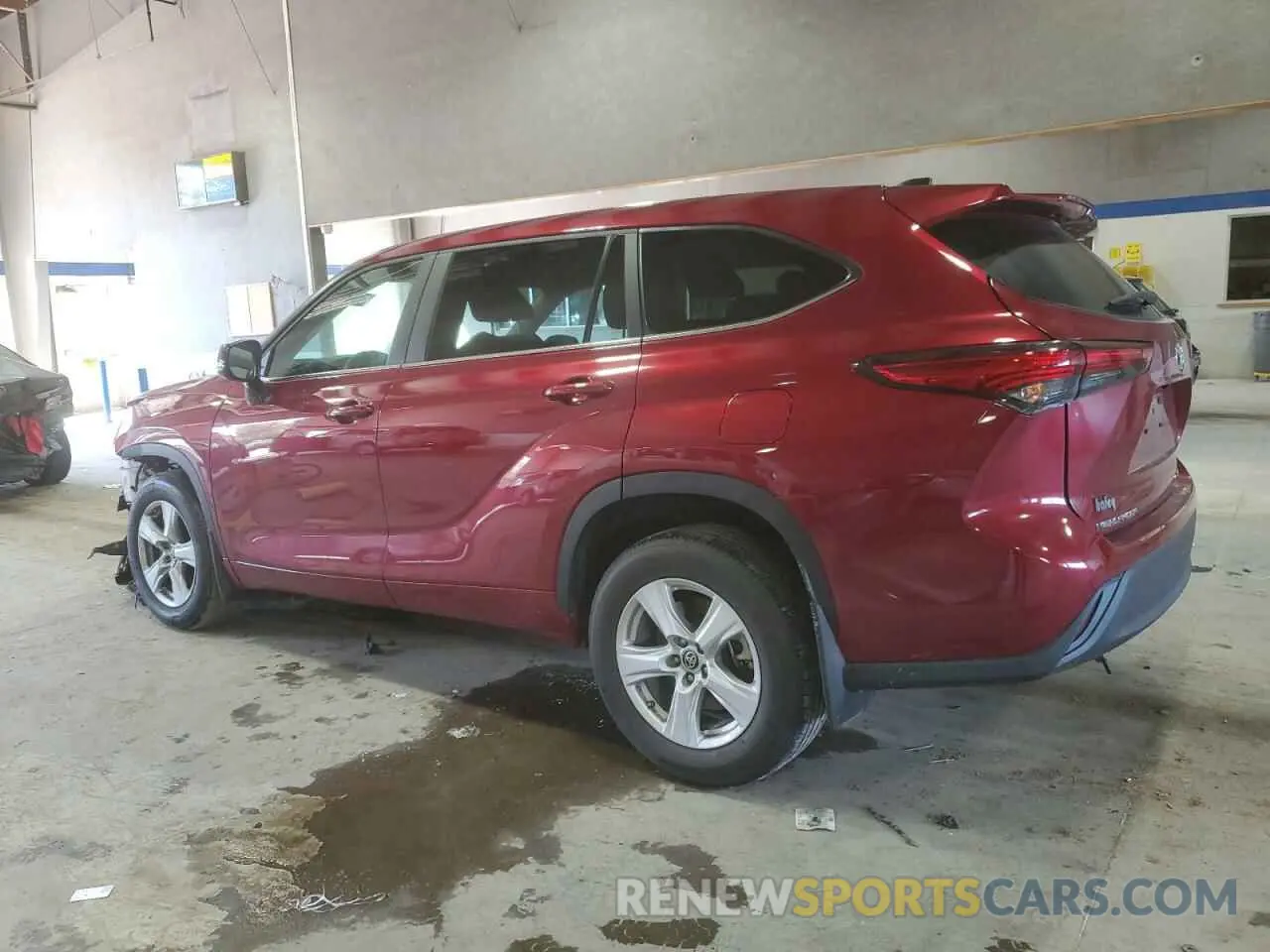 2 fotografías del automóvil dañado 5TDKDRBH6PS000595 TOYOTA HIGHLANDER 2023