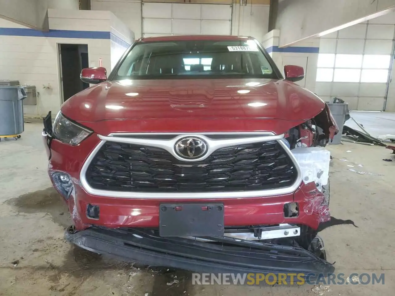 5 fotografías del automóvil dañado 5TDKDRBH6PS000595 TOYOTA HIGHLANDER 2023