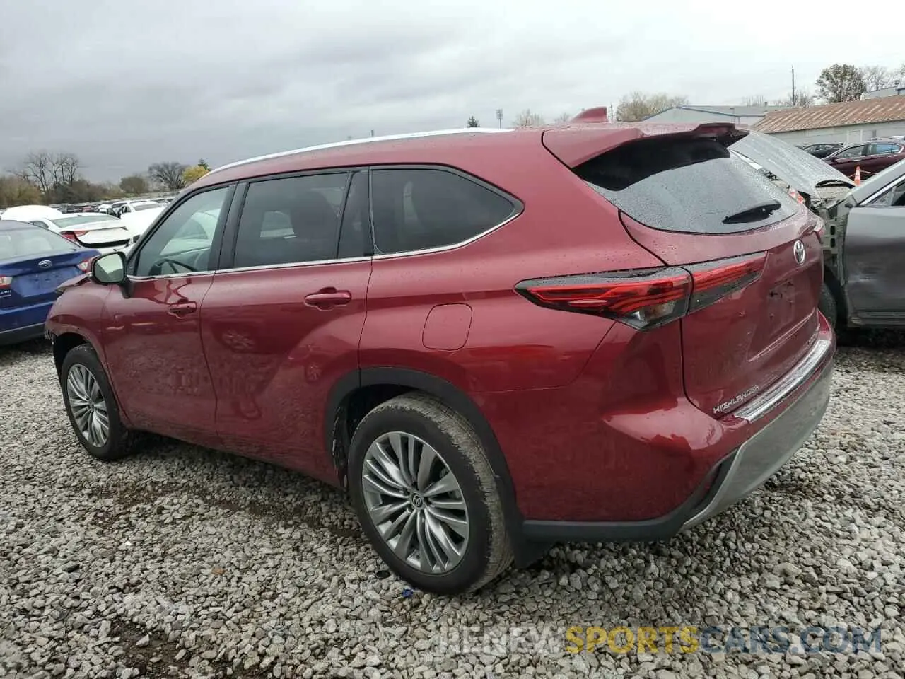 2 fotografías del automóvil dañado 5TDKDRBH7PS516397 TOYOTA HIGHLANDER 2023