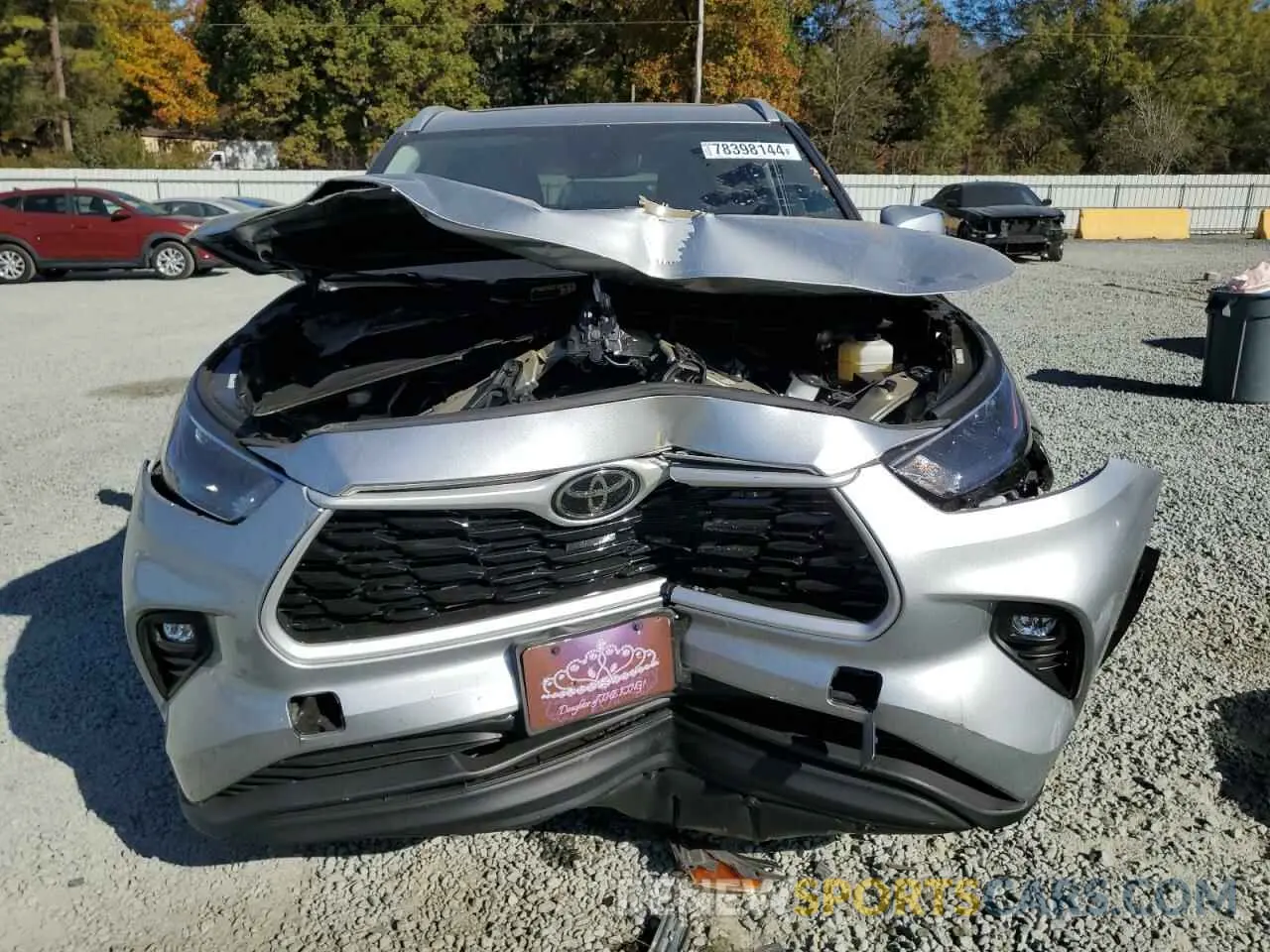 5 fotografías del automóvil dañado 5TDKDRBH8PS025000 TOYOTA HIGHLANDER 2023