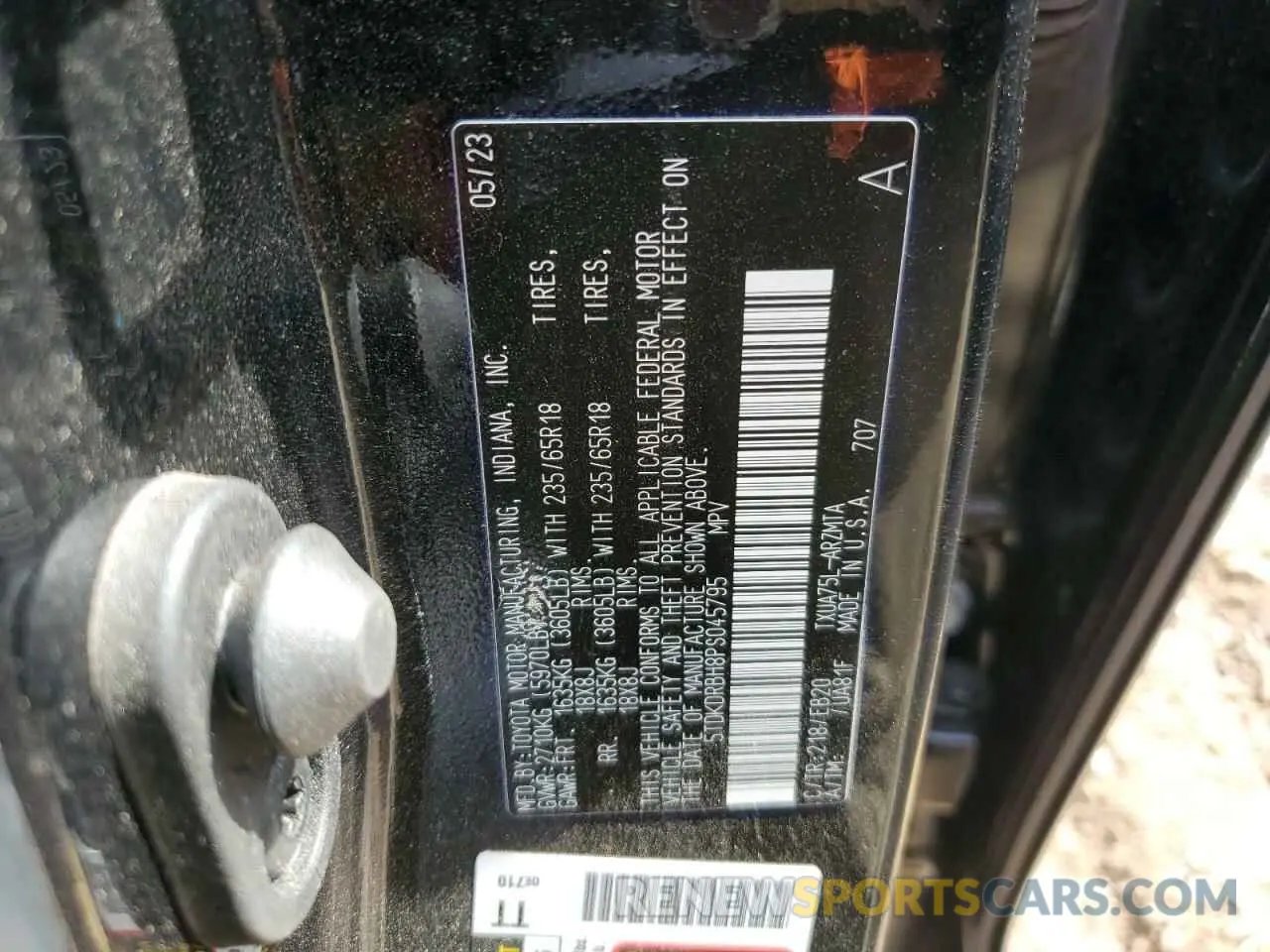14 fotografías del automóvil dañado 5TDKDRBH8PS045795 TOYOTA HIGHLANDER 2023