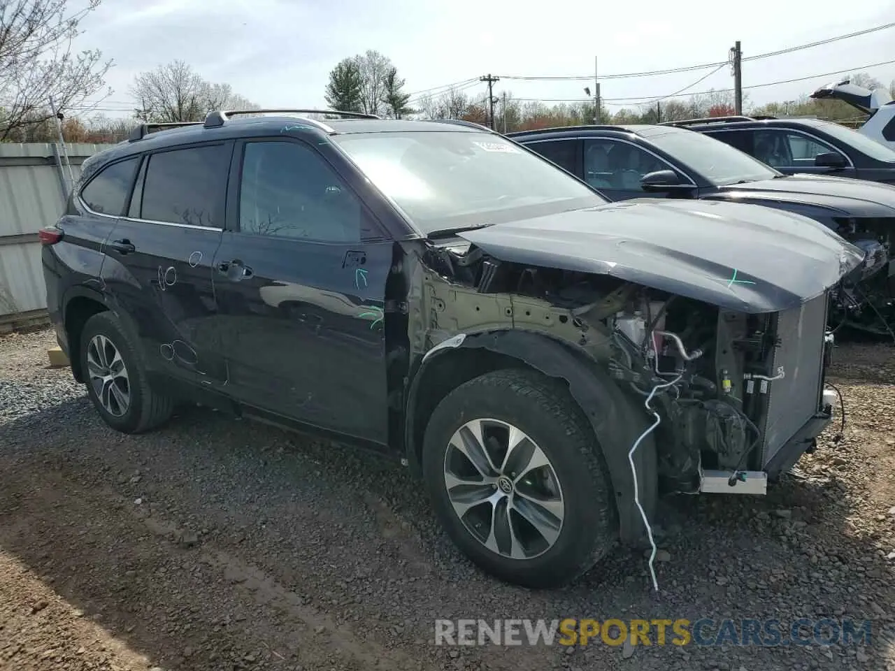 4 fotografías del automóvil dañado 5TDKDRBH8PS045795 TOYOTA HIGHLANDER 2023