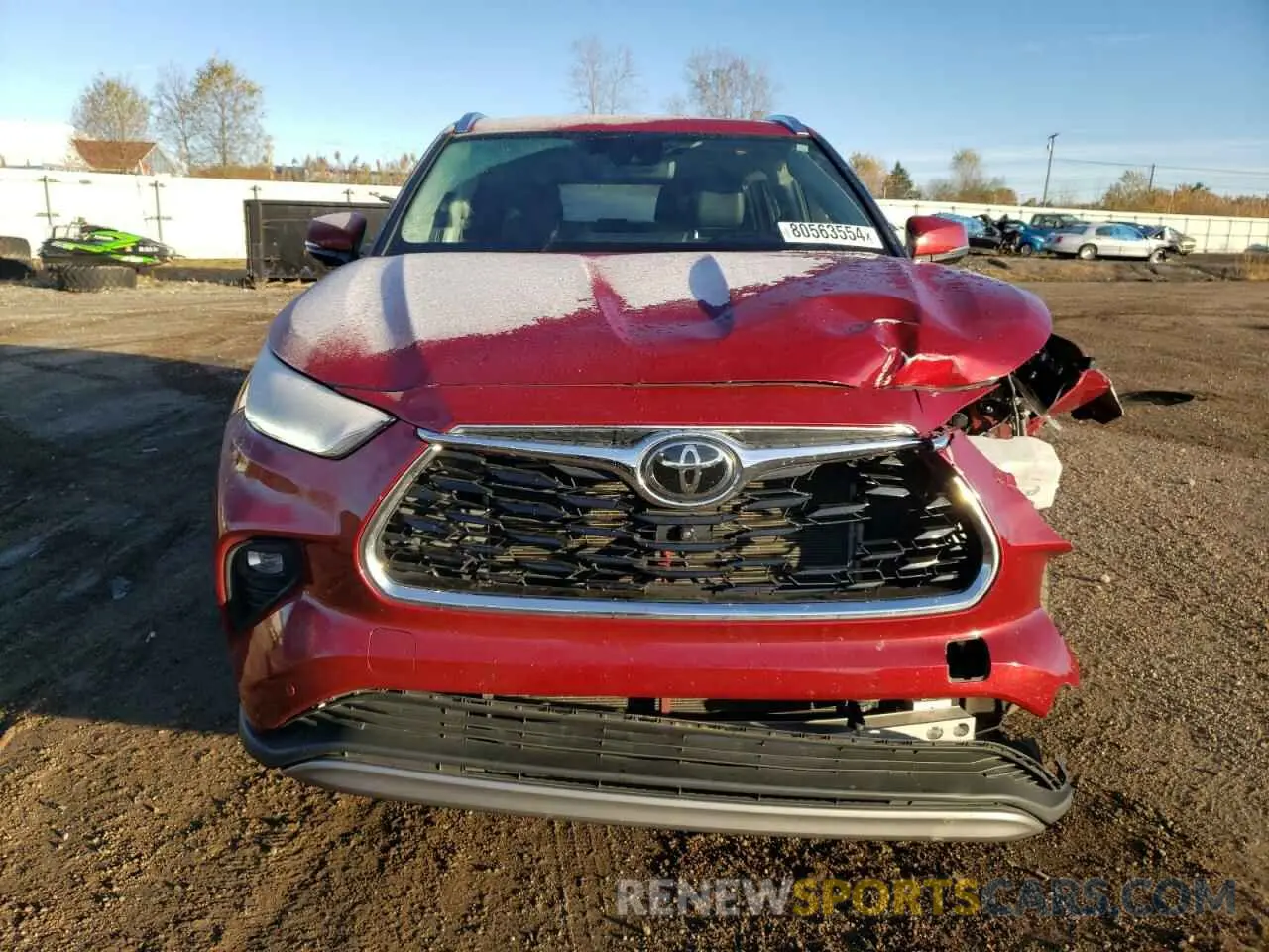 5 fotografías del automóvil dañado 5TDKDRBHXPS026634 TOYOTA HIGHLANDER 2023