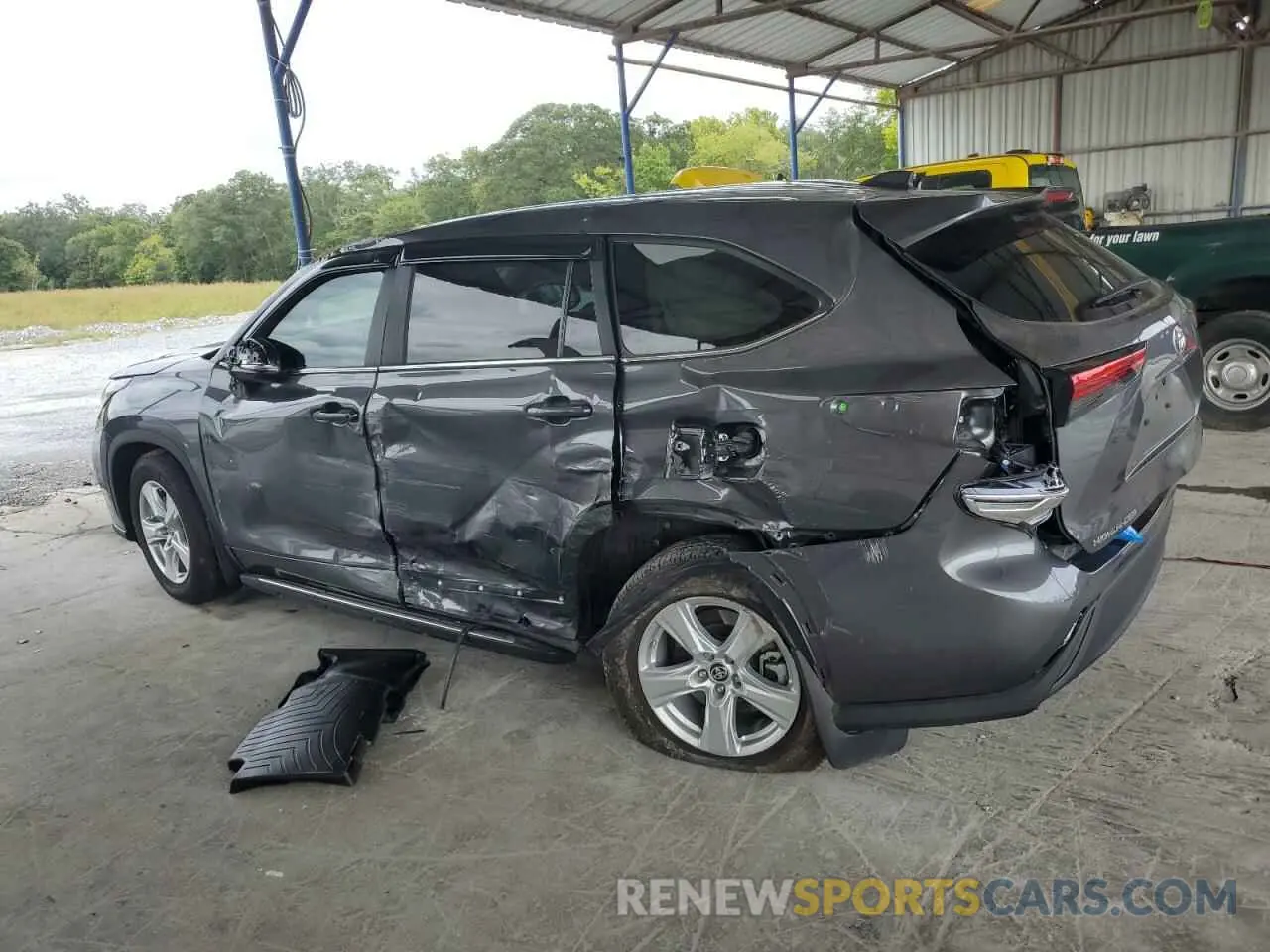 2 fotografías del automóvil dañado 5TDKDRBHXPS522968 TOYOTA HIGHLANDER 2023