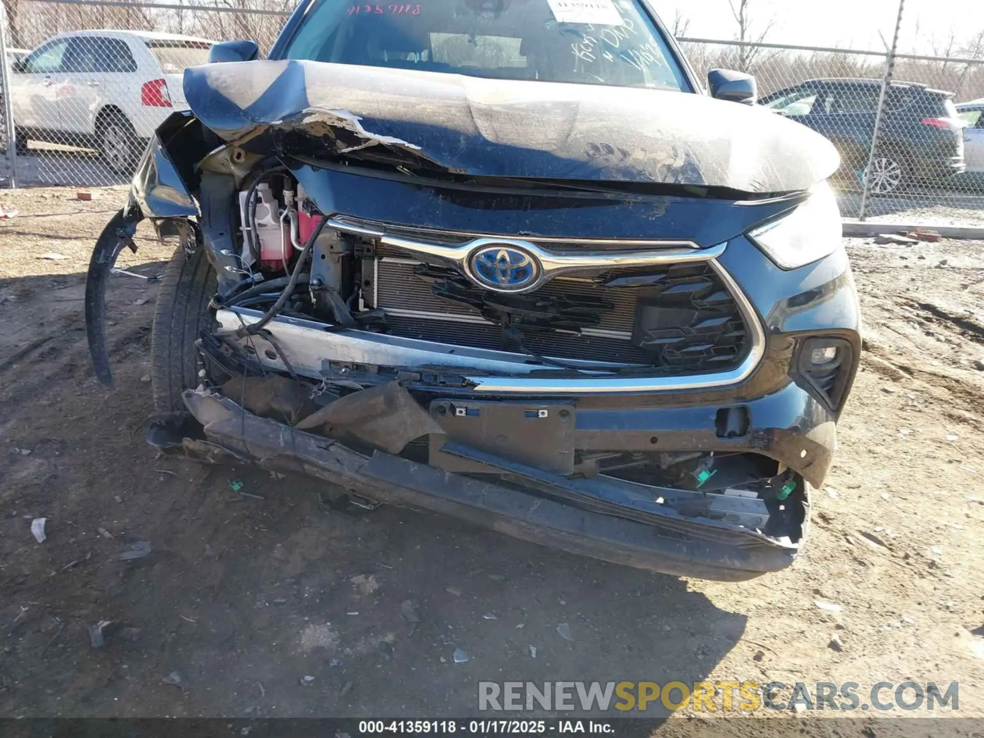 6 fotografías del automóvil dañado 5TDXBRCH1PS582776 TOYOTA HIGHLANDER 2023