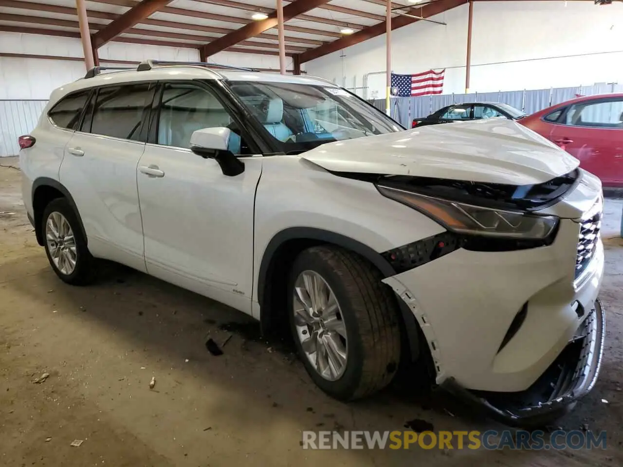 4 fotografías del automóvil dañado 5TDXBRCH8PS111160 TOYOTA HIGHLANDER 2023