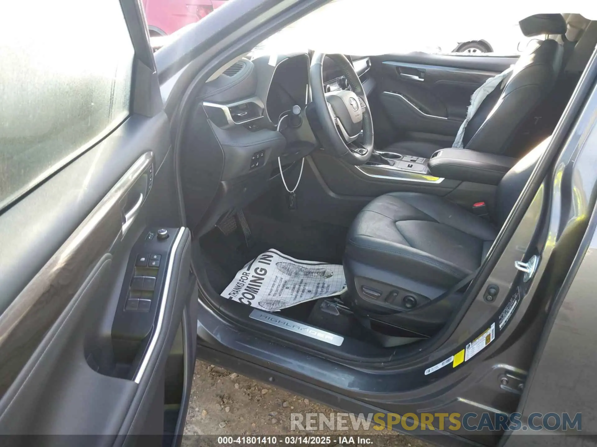 5 fotografías del automóvil dañado 5TDYARAH5PS023533 TOYOTA HIGHLANDER 2023