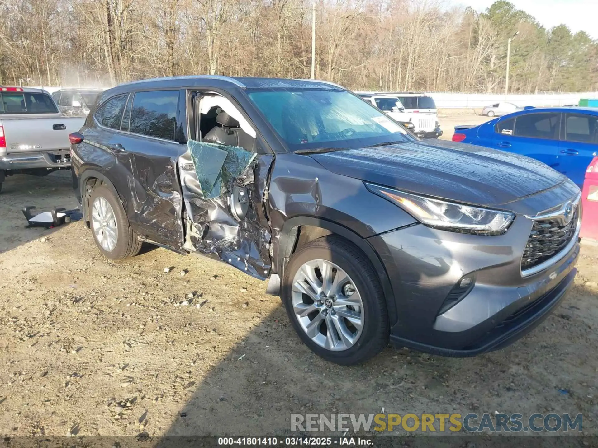 6 fotografías del automóvil dañado 5TDYARAH5PS023533 TOYOTA HIGHLANDER 2023