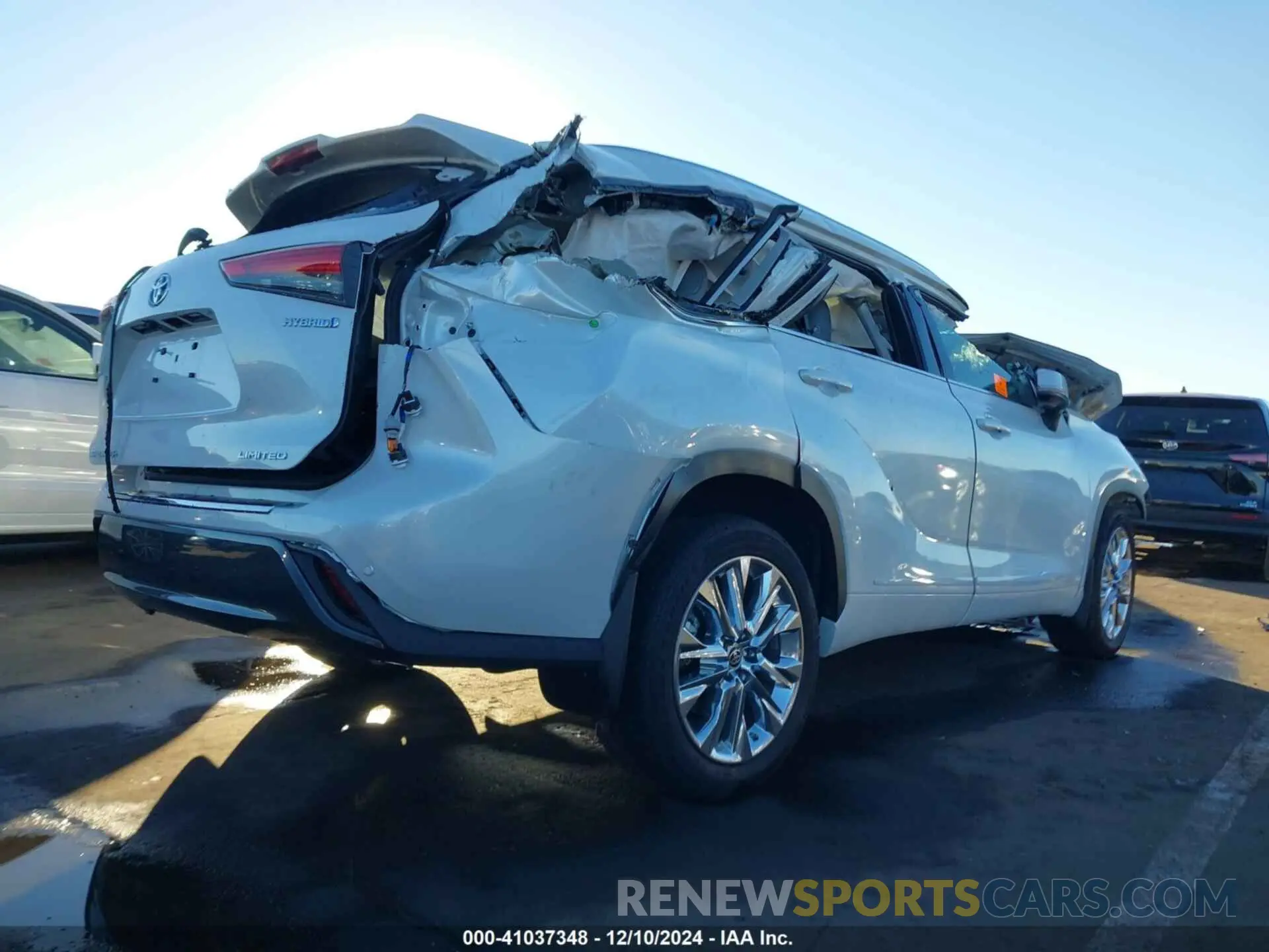 4 fotografías del automóvil dañado 5TDYARAH7PS018401 TOYOTA HIGHLANDER 2023