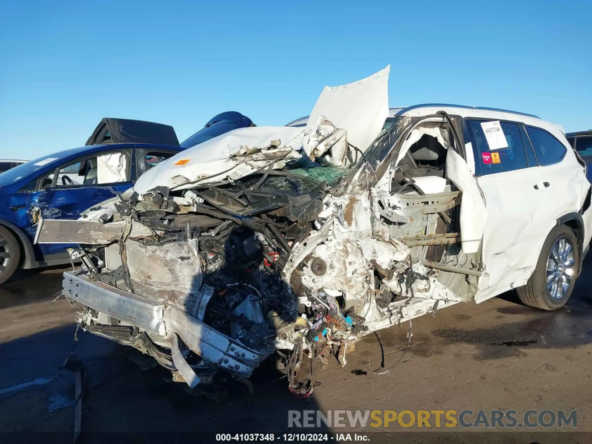 6 fotografías del automóvil dañado 5TDYARAH7PS018401 TOYOTA HIGHLANDER 2023