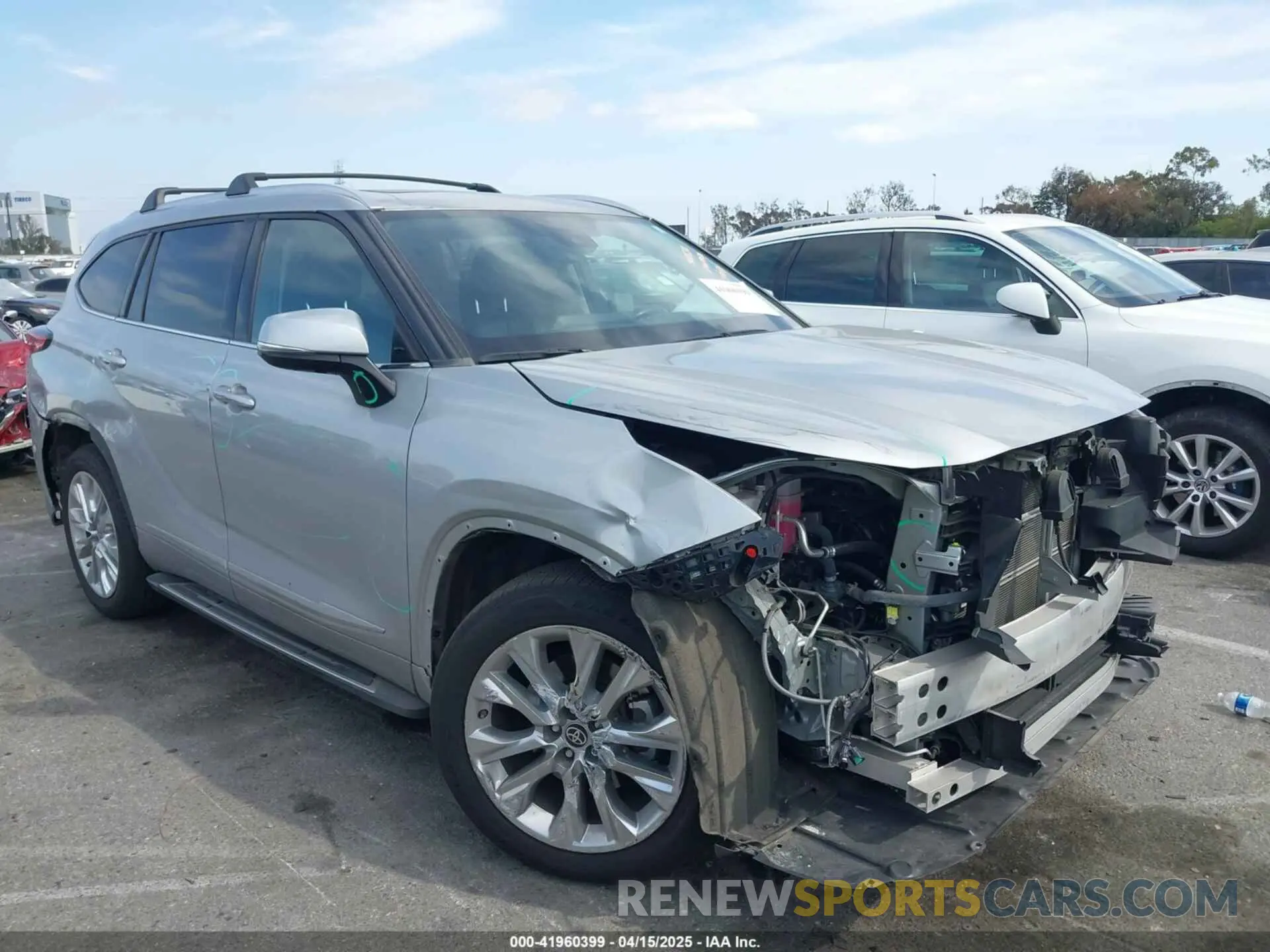 13 fotografías del automóvil dañado 5TDYARAH9PS523498 TOYOTA HIGHLANDER 2023