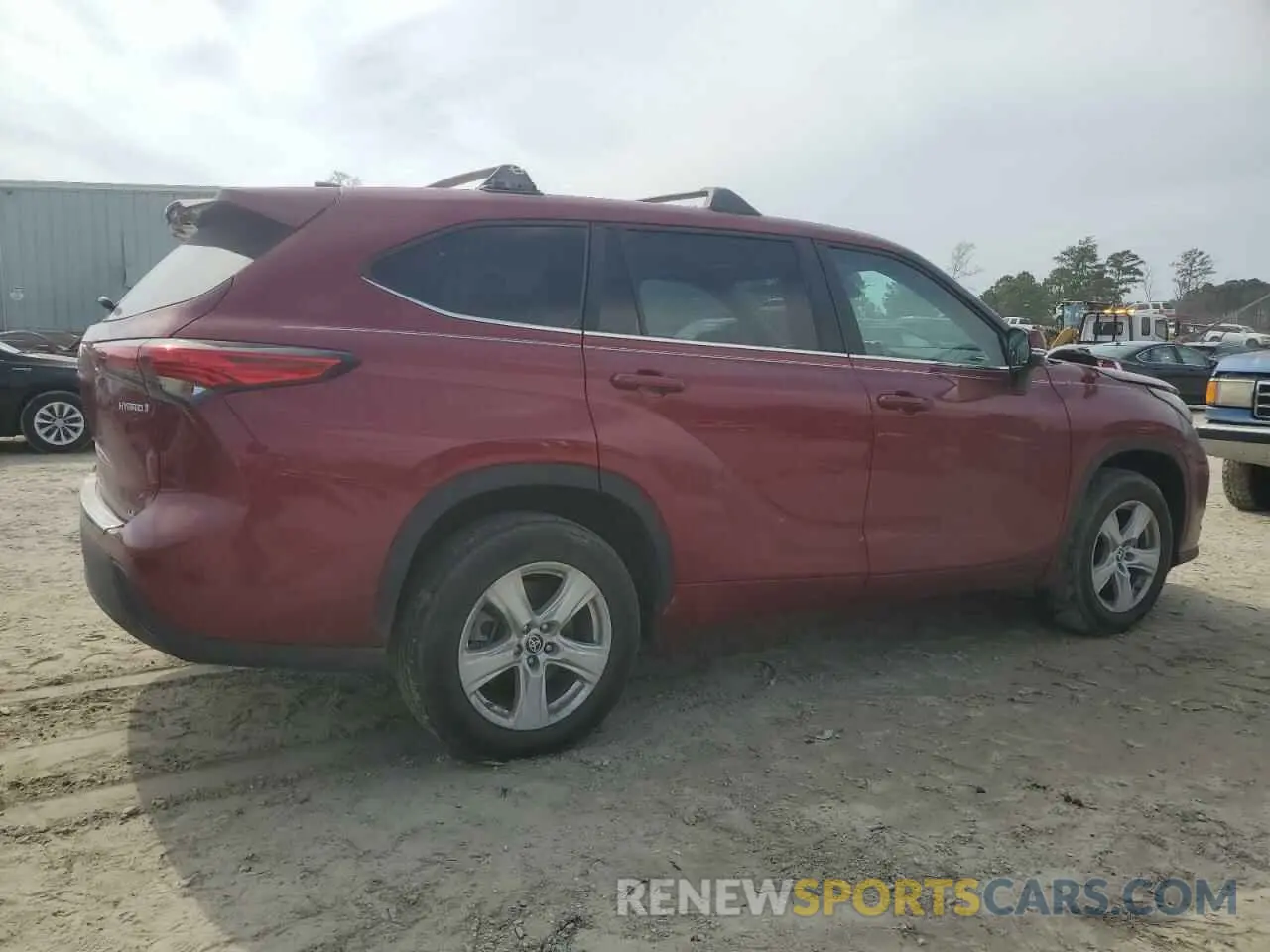 3 fotografías del automóvil dañado 5TDZARAH9PS518001 TOYOTA HIGHLANDER 2023
