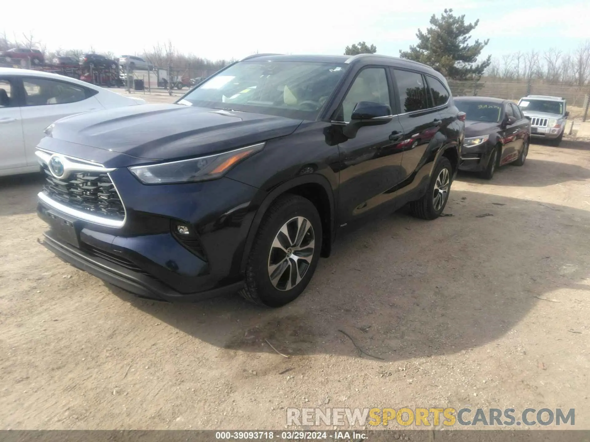 2 fotografías del automóvil dañado 5TDKBRCH5RS603903 TOYOTA HIGHLANDER 2024