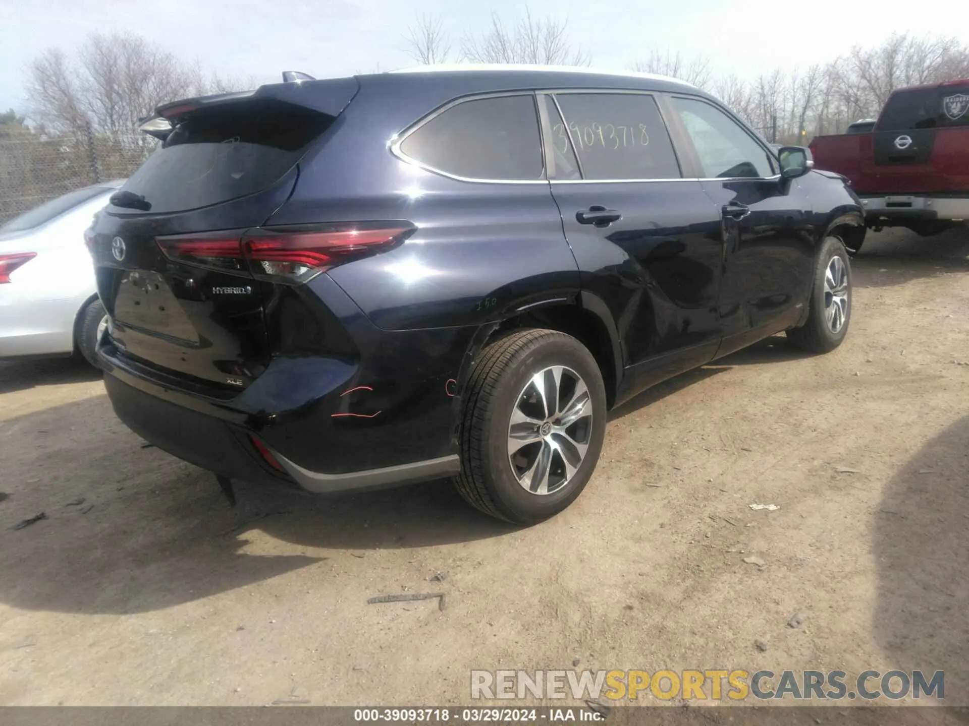 4 fotografías del automóvil dañado 5TDKBRCH5RS603903 TOYOTA HIGHLANDER 2024