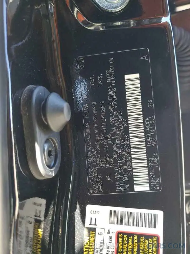 14 fotografías del automóvil dañado 5TDKDRAH9RS529558 TOYOTA HIGHLANDER 2024