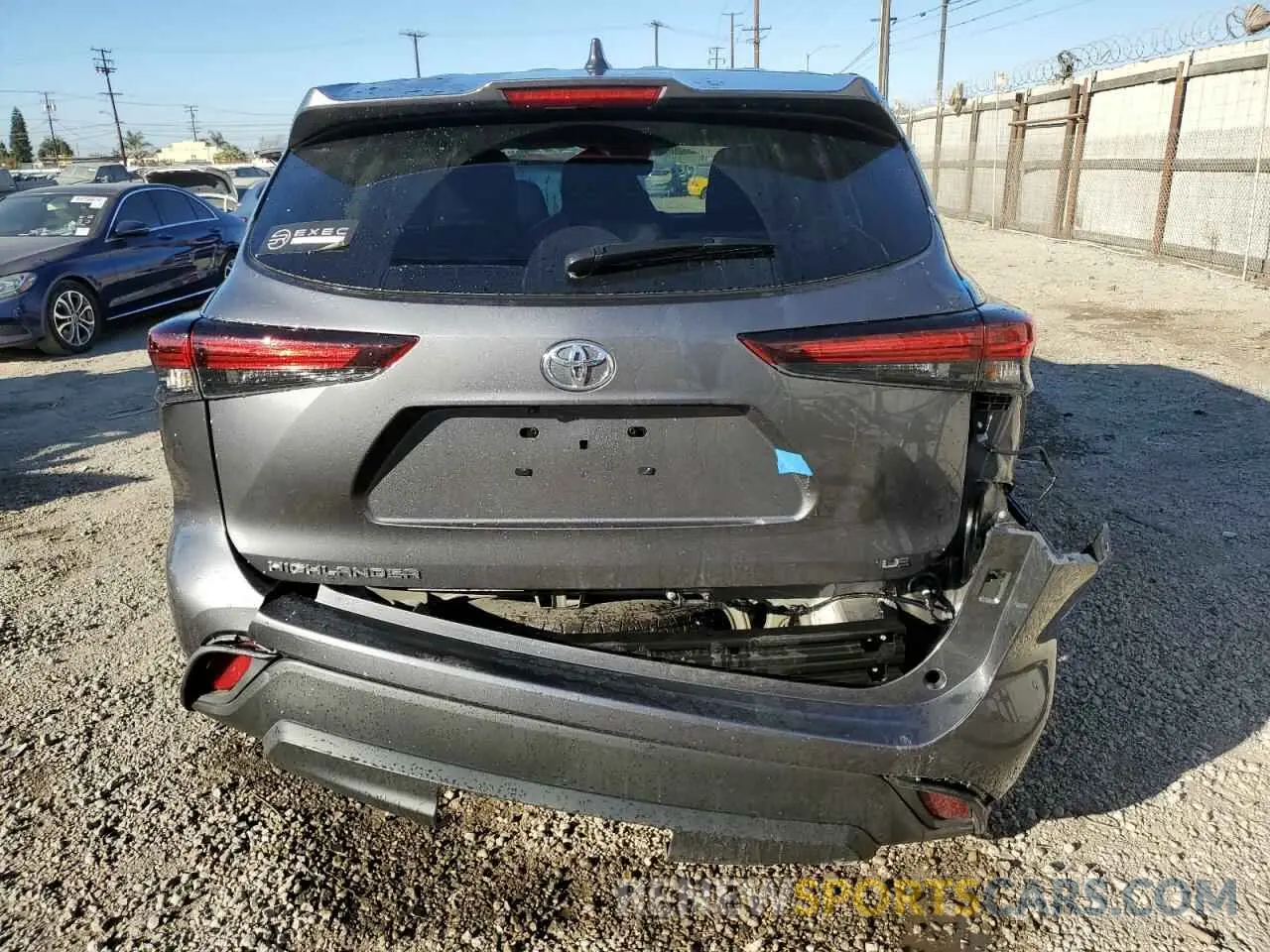 6 fotografías del automóvil dañado 5TDKDRAH9RS545582 TOYOTA HIGHLANDER 2024