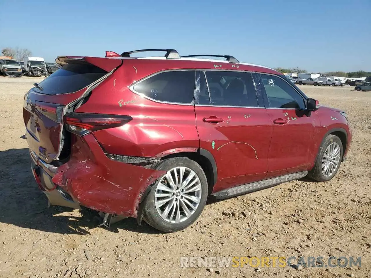 3 fotografías del automóvil dañado 5TDKDRAHXRS538222 TOYOTA HIGHLANDER 2024