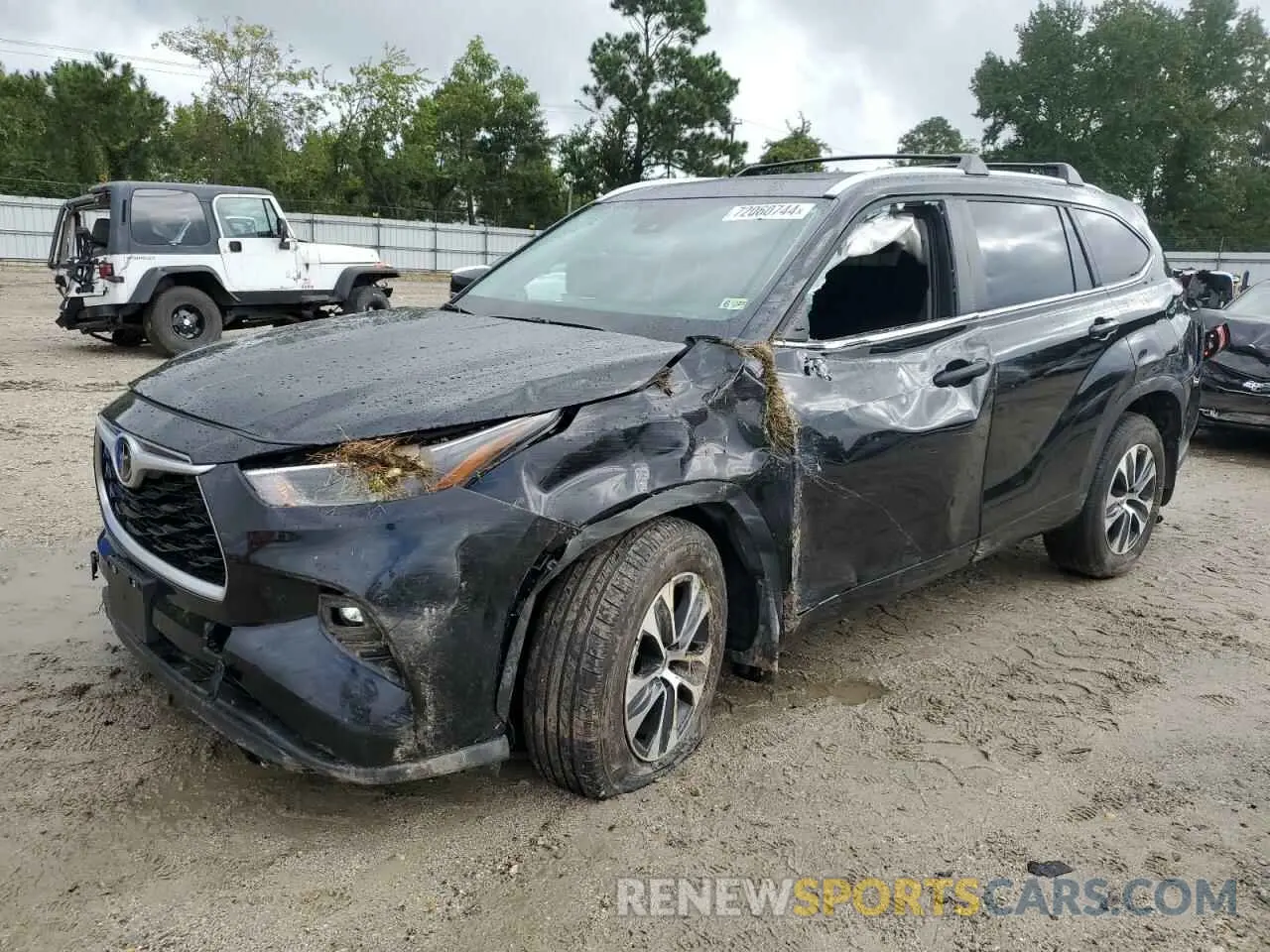 1 fotografías del automóvil dañado 5TDKDRBH0RS565427 TOYOTA HIGHLANDER 2024