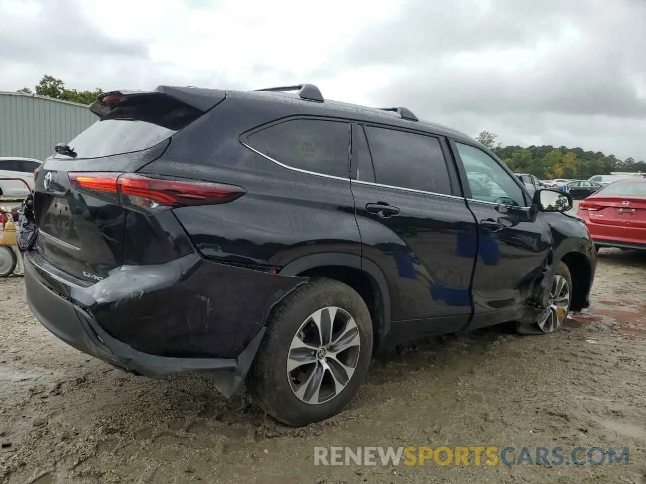 3 fotografías del automóvil dañado 5TDKDRBH0RS565427 TOYOTA HIGHLANDER 2024