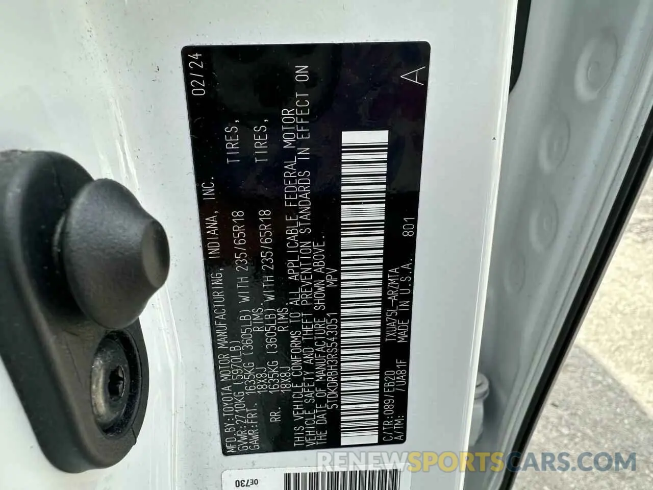 10 fotografías del automóvil dañado 5TDKDRBH3RS543051 TOYOTA HIGHLANDER 2024