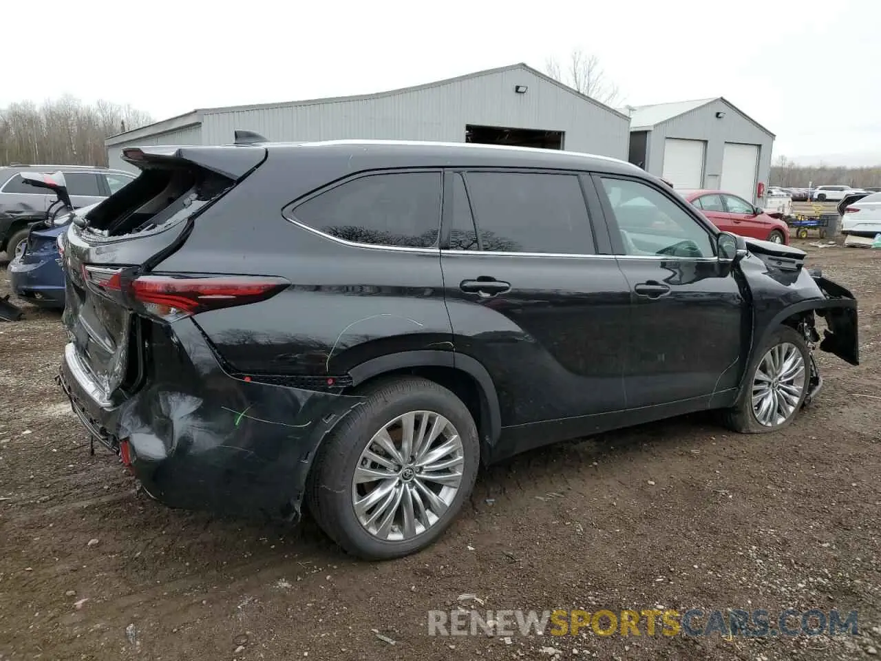 3 fotografías del automóvil dañado 5TDKDRBH5RS551667 TOYOTA HIGHLANDER 2024