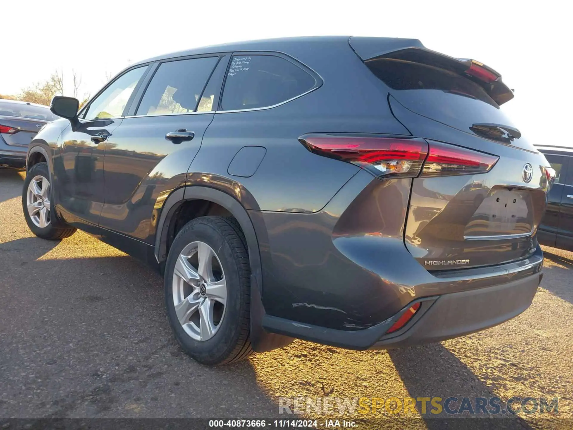 3 fotografías del automóvil dañado 5TDKDRBH7RS538502 TOYOTA HIGHLANDER 2024