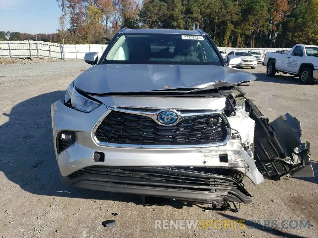 5 fotografías del automóvil dañado 5TDYARAHXRS535730 TOYOTA HIGHLANDER 2024