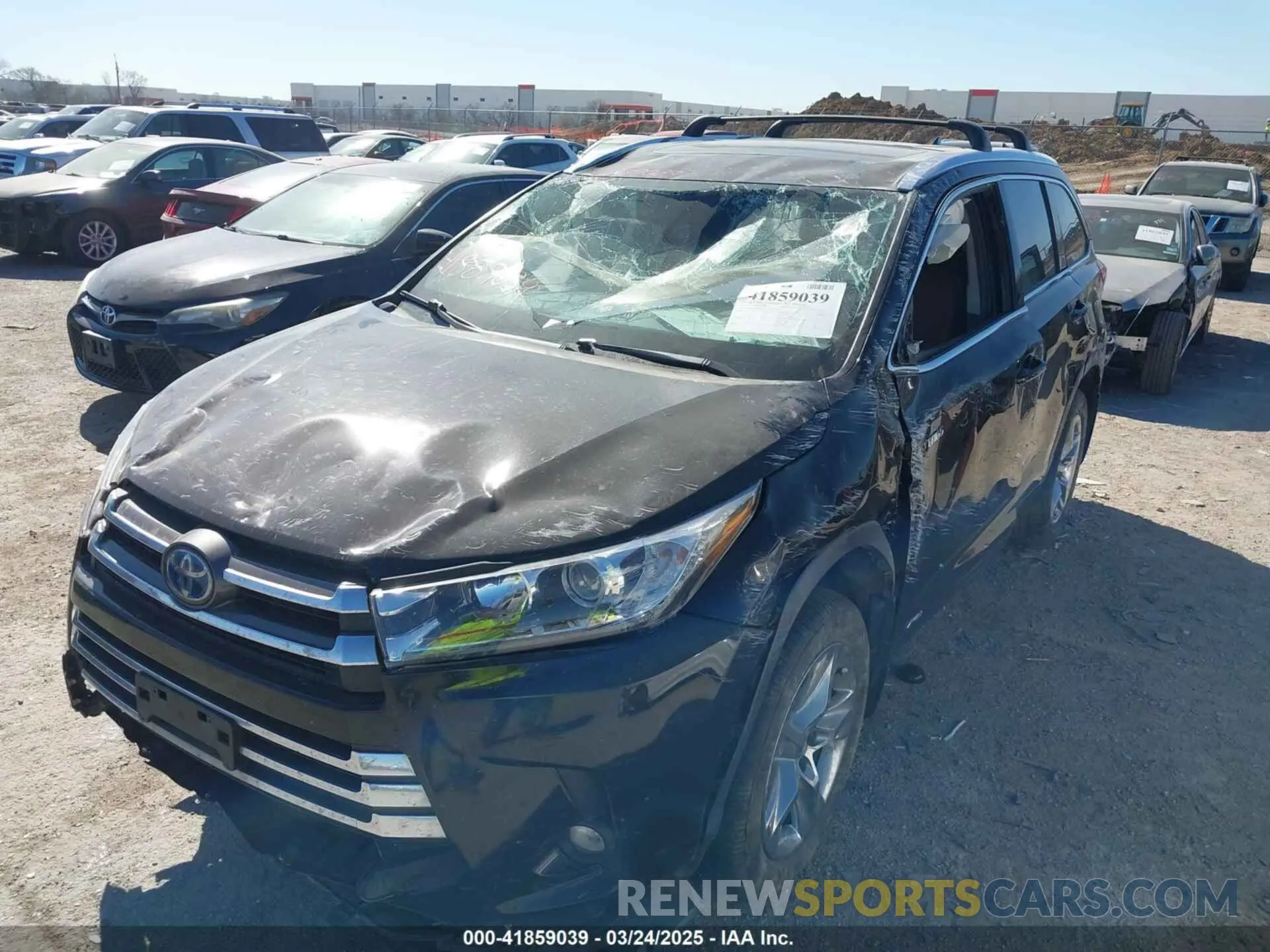 6 fotografías del automóvil dañado 5TDDGRFH0KS067535 TOYOTA HIGHLANDER HYBRID 2019