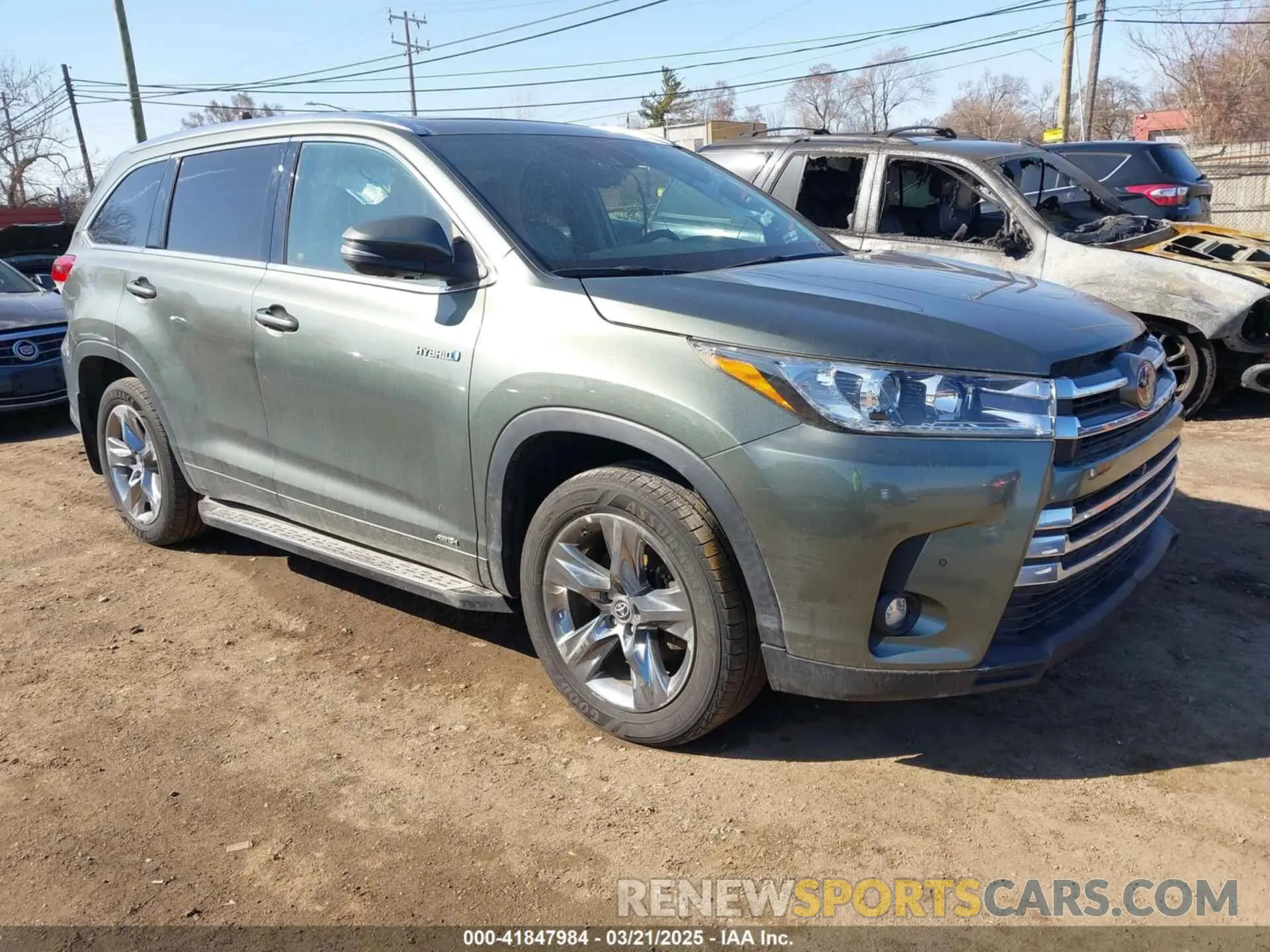 1 fotografías del automóvil dañado 5TDDGRFH1KS078527 TOYOTA HIGHLANDER HYBRID 2019